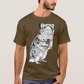 Camiseta Hámster de dibujo en blanco y negro
