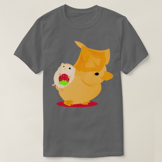 Camiseta Hamster de fresa y pato de flores (Diseño del anverso)