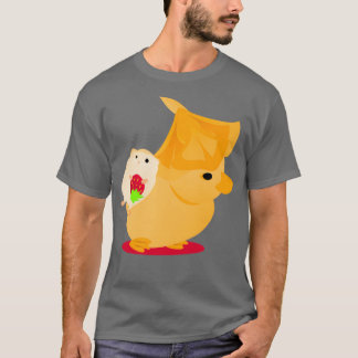 Camiseta Hamster de fresa y pato de flores