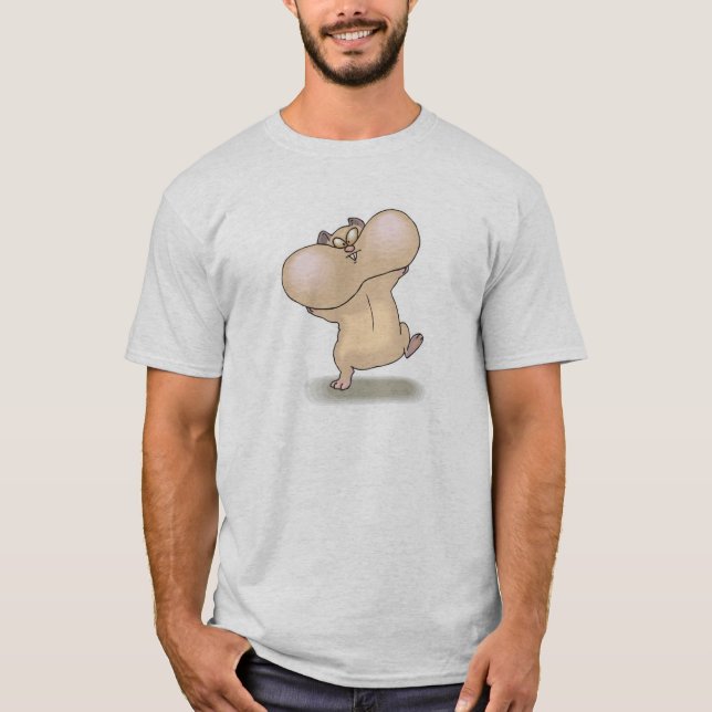 Camiseta hámster de las mejillas chubby graciosas (Anverso)