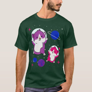 Camiseta Hámster del Orgullo Bisexual En El Espacio Bisexua