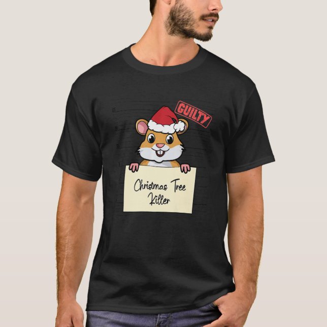 Camiseta Hamster destructor de árboles de Navidad (Anverso)