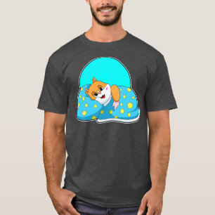 Camiseta Hamster en Dormir con una manta
