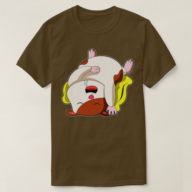Camiseta Hámster en Dormir en la Espalda (Diseño del anverso)