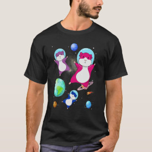 Camiseta Hámster En El Espacio Bisexual Bandera Bisexualida