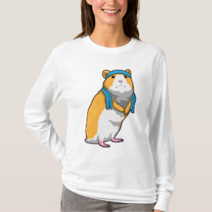 Camiseta Hamster en Fitness con toalla