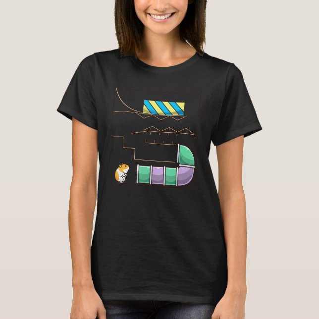 Camiseta Hamster En Maze Golden Hamster (Anverso)