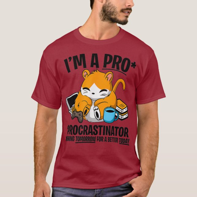 Camiseta Hamster Faul Procrastinen chiste regalo divertido (Anverso)