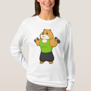 Camiseta Hamster Fitness Dumbbell