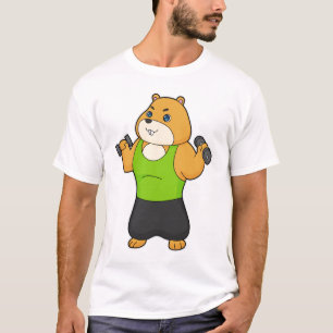 Camiseta Hamster Fitness Dumbbell