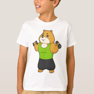 Camiseta Hamster Fitness Dumbbell
