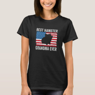 Camiseta Hamster Grandma Bandera Estadounidense Funny Hamst