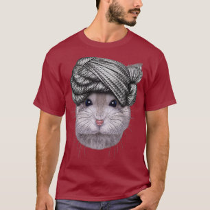 Camiseta Hamster gris enano con la cabeza de turbante