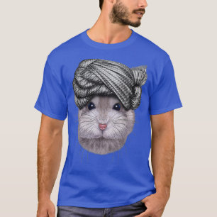 Camiseta Hamster gris enano con la cabeza de turbante