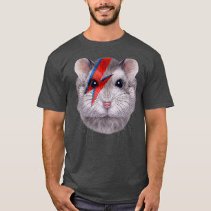 Camiseta Hamster gris enano con perno rojo relámpago