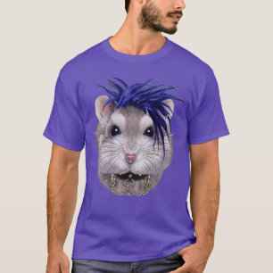 Camiseta Hamster gris enano en estilo rock Punk