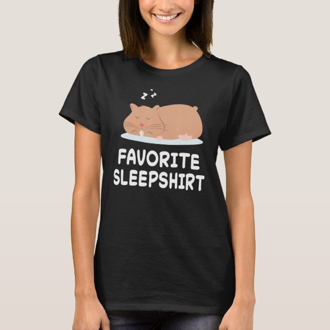 Camiseta Hamster Hamsters Nap Sleeping Pajama Nightgo (Anverso)