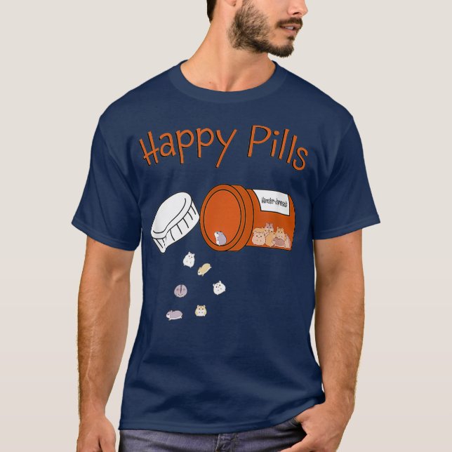 Camiseta Hamster Happy Pills (Anverso)