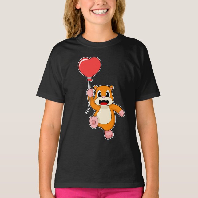Camiseta Hamster Heart Balloon (Anverso)