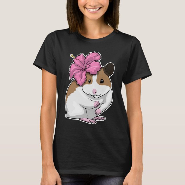 Camiseta Hámster Hibiscus Flower (Anverso)