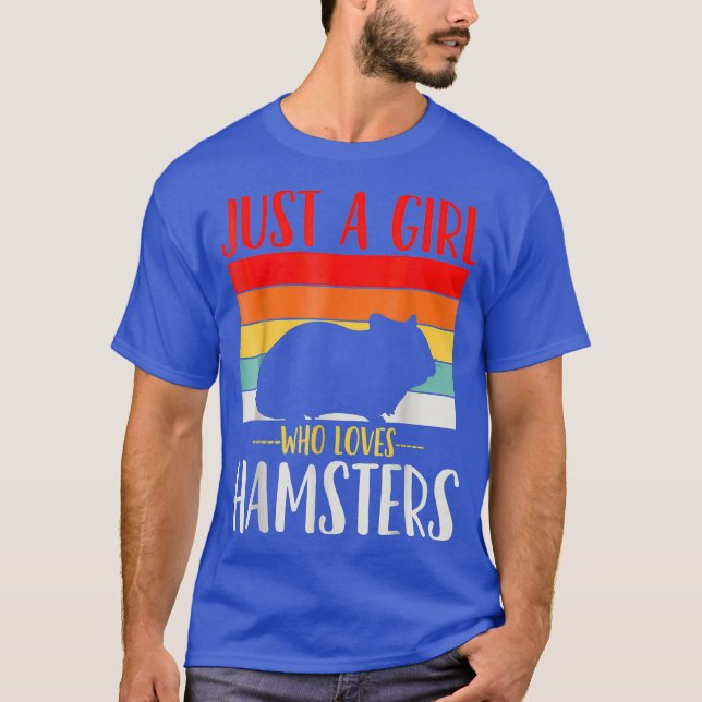 Camiseta Hamster Just a Chica que ama a Hamsters Retro (Anverso)