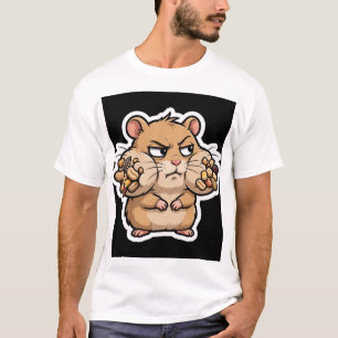 Camiseta Hámster Juzgón Mirada de Reojo Divertido
