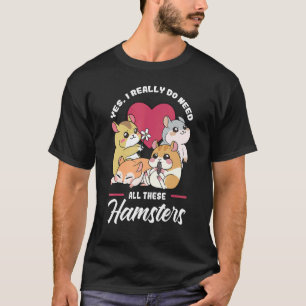 Camiseta Hámster Mascota Animal Cute Cages Ball Wheel Food