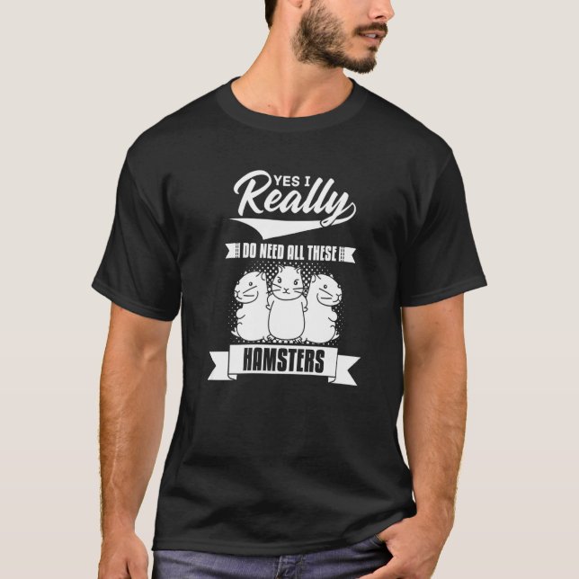Camiseta Hámster Mascota Animal Cute Cages Ball Wheel Food  (Anverso)