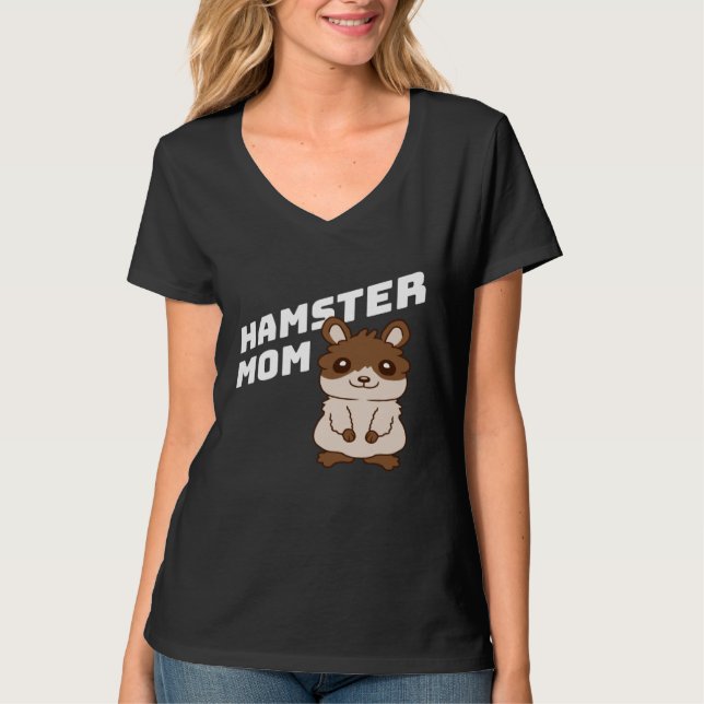 Camiseta Hamster Mom Cute Little Pet Owner Girl Mother Momm (Anverso)