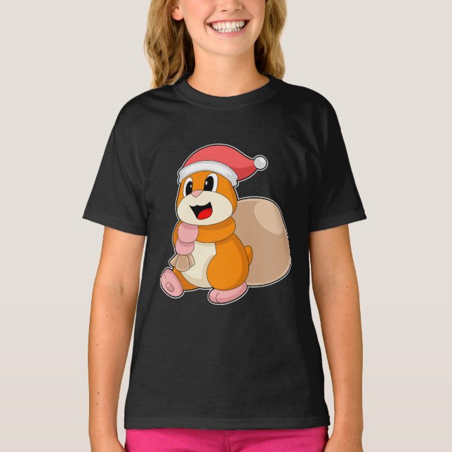 Camiseta Hamster Navidad Sack (Anverso)