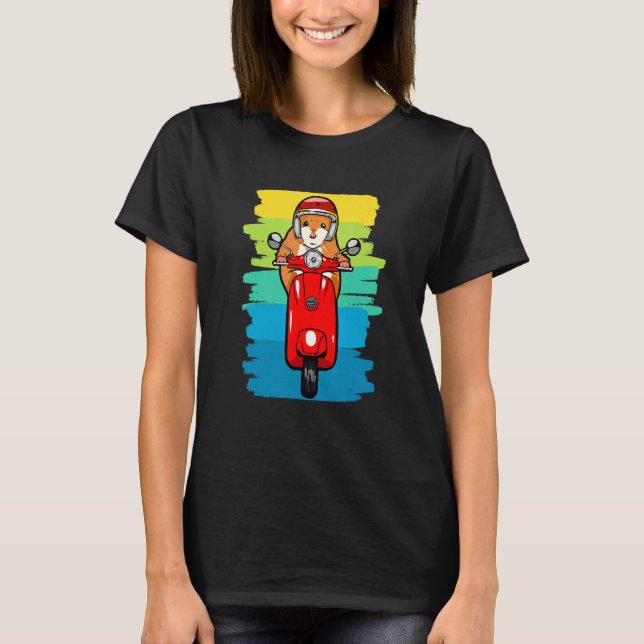 Camiseta Hamster On Scooter (Anverso)