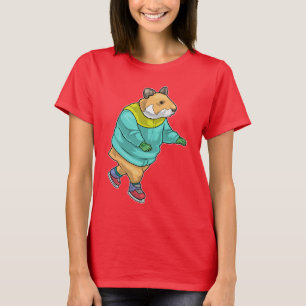 Camiseta Hámster patinaje sobre hielo Patines de hielo