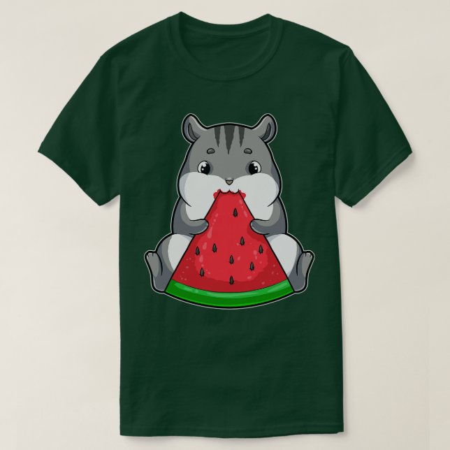 Camiseta Hámster por comer sandía (Diseño del anverso)