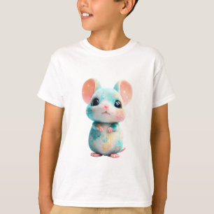 Camiseta Hámster Ratón Galaxy Pastel Brillante Niños