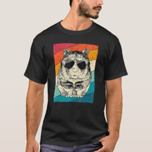 Camiseta Hámster Retro Vintage con Gafas de Sol Animal