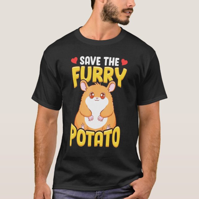 Camiseta Hamster Save The Furry Potato Hamster Whisperer (Anverso)