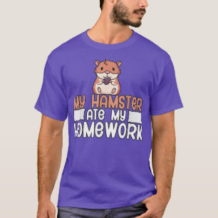 Camiseta Hamster se comió mi tarea