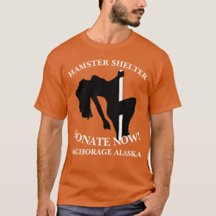 CAMISETA HAMSTER SHELTER DONATE AHORA ANCHORAGE ALASKA