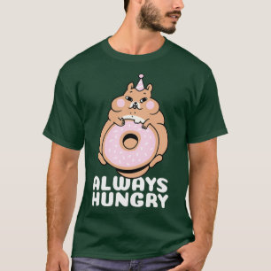 Camiseta Hámster Siempre Hambriento Con Donut Gift (2)