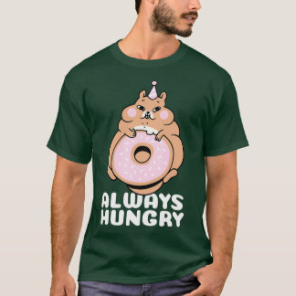 Camiseta Hámster Siempre Hambriento Con Donut Gift (2)