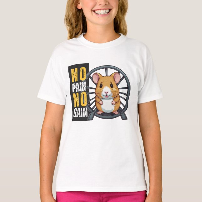 Camiseta Hamster, sin dolor ni ganancia (Anverso)