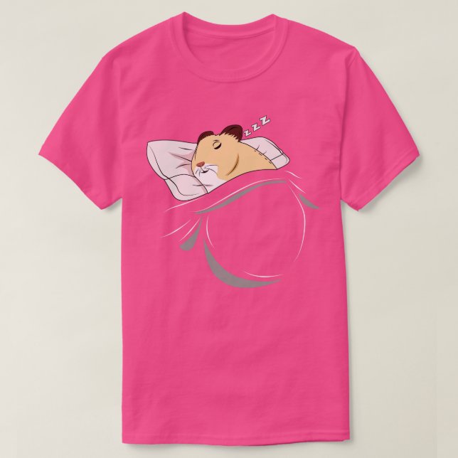 Camiseta Hamster Sleeping Animal Nap Napping Slumber (Diseño del anverso)