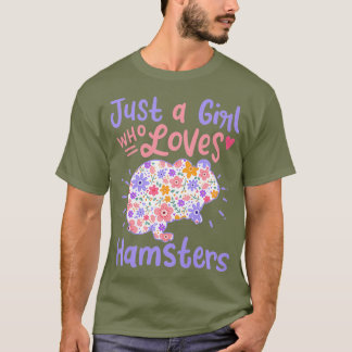 Camiseta Hámster Sólo Un Chica Que Ama El Regalo De Hamster