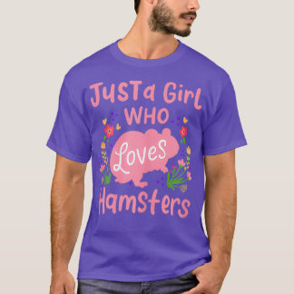 Camiseta Hámster Sólo Un Chica Que Ama El Regalo De Hamster