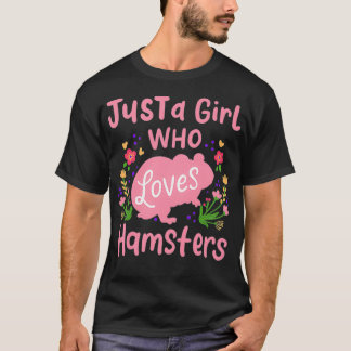 Camiseta Hámster Sólo Un Chica Que Ama El Regalo De Hamster