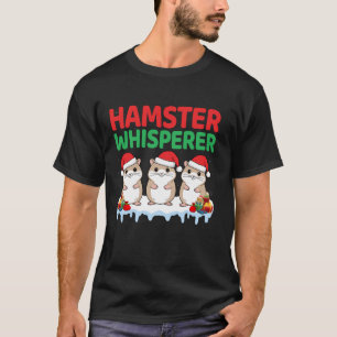 Camiseta Hamster Whisperer Xmas Cute Hamster Santa Hat Chri