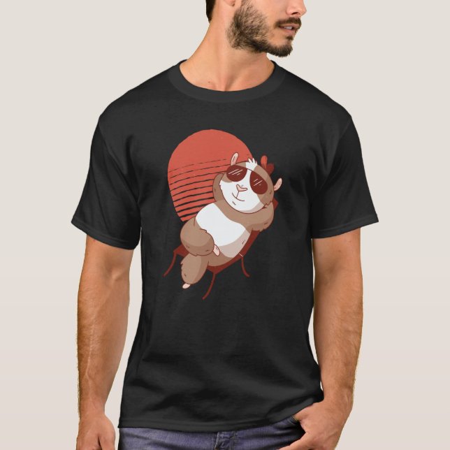 Camiseta Hamster with sunglasses and sun for men women chil (Anverso)