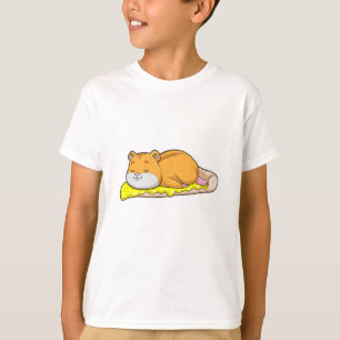Camiseta Hámster y pizza con queso