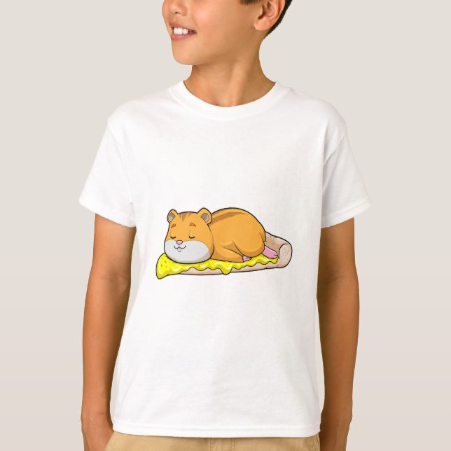 Camiseta Hámster y pizza con queso (Anverso)