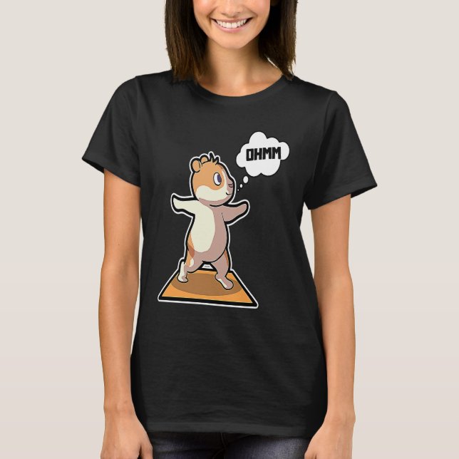 Camiseta Hamster Yoga Poses Sport Gymnastics Ohm Heartbeat  (Anverso)